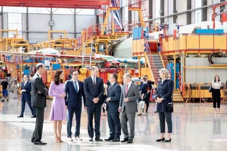 Herzogin Kate und Prinz William besuchten Airbus-Werk in Hamburg