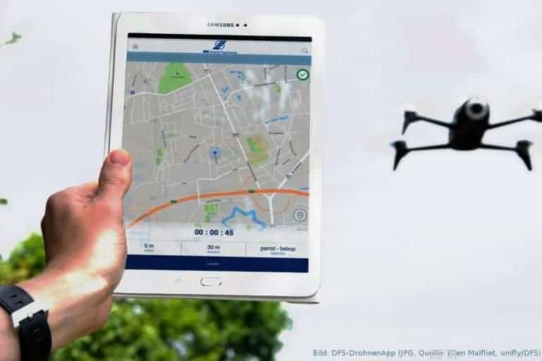 DrohnenApp der DFS gibt Flugbeschränkungen vor Ort an