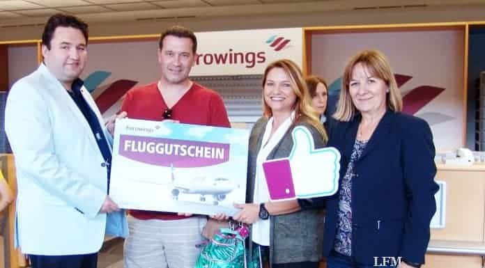 FKB feiert 15.000.000. Passagier nach 20 Jahren zivilen Flugbetriebs