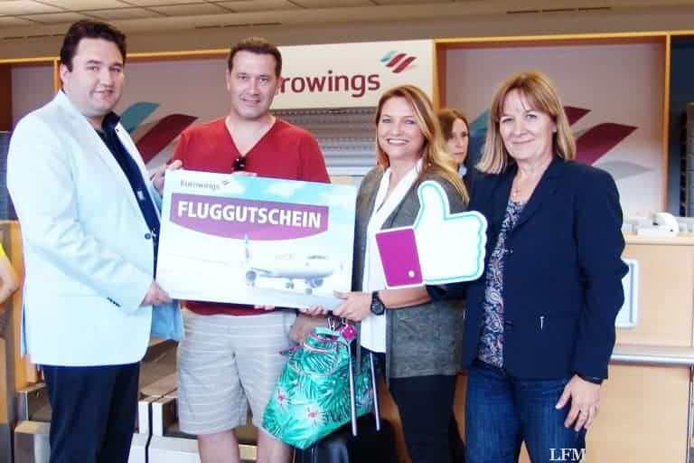 FKB feiert 15.000.000. Passagier nach 20 Jahren zivilen Flugbetriebs