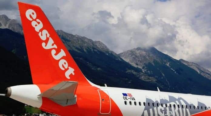 Airbus von easyJet mit OE in Innsbruck