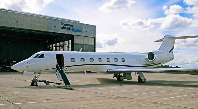 Gulfstream G550 zügig durch Wartung und Lackierung