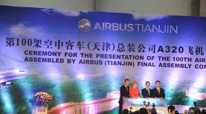 Airbus liefert den 100. in China montierten A320 aus