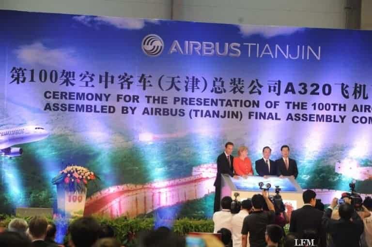 Airbus liefert den 100. in China montierten A320 aus