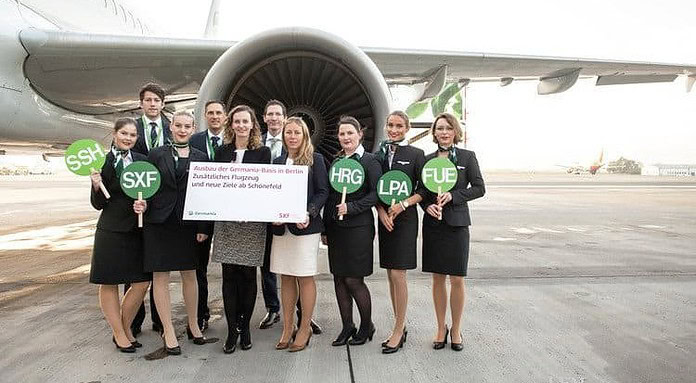 Germania erweitert Reiseziele an Berliner Flughäfen
