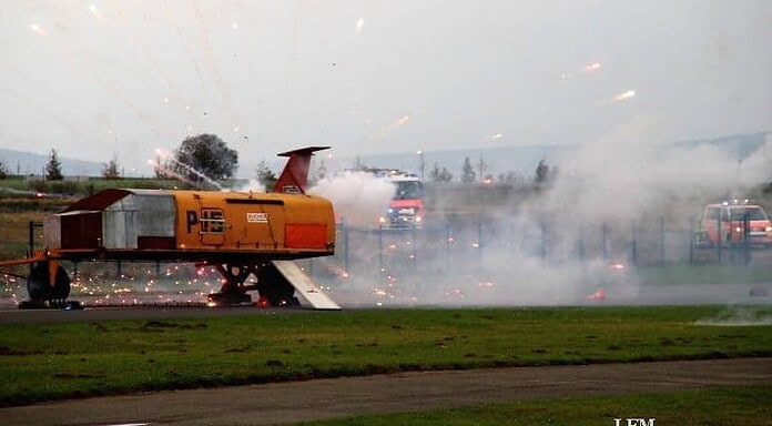 Konzertierte Feuerwehrübung am Kassel Airport