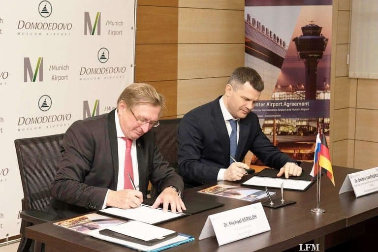 Flughäfen München und Moskau Domodedovo arbeiten zusammen