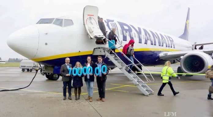 1.000.000-Passagiere am Flughafen Memmingen erreicht