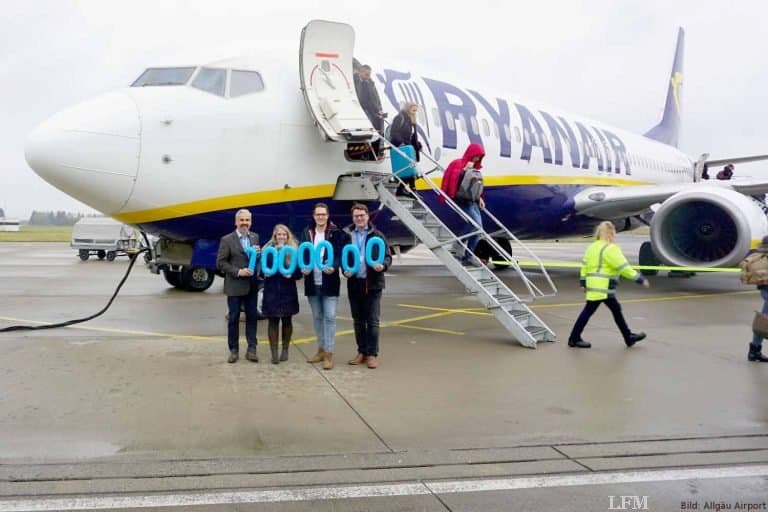 1.000.000-Passagiere am Flughafen Memmingen erreicht