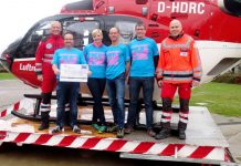 Hohe Leistung von Sportlern für die Retter aus der Luft