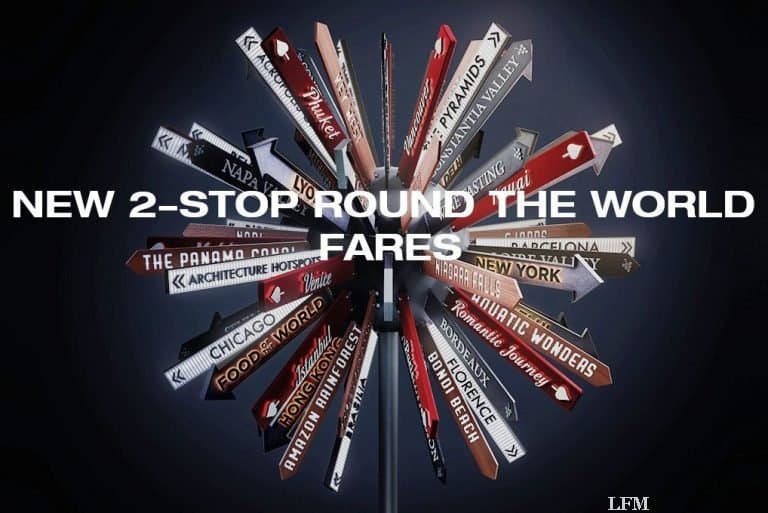 RTW-Bedingung: mit zwei Stopps um die Welt