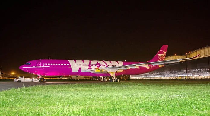 A330neo fertig in Farben für WOW air