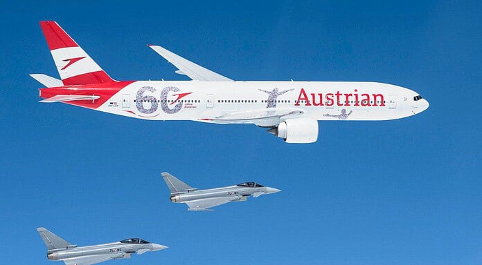 B777 für AUA in Wien gelandet