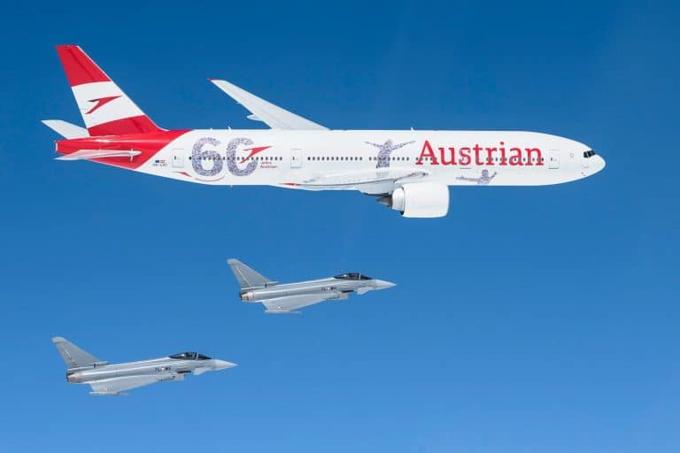 B777 für AUA in Wien gelandet