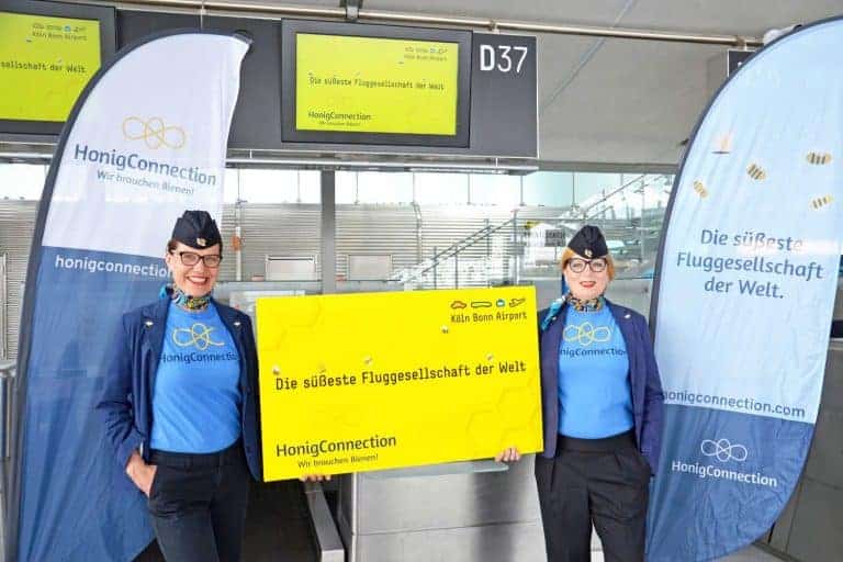 Biomonitoring am Flughafen mit HonigConnection