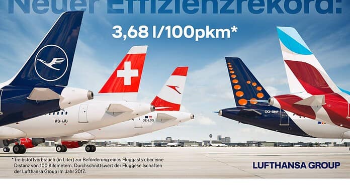 Lufthansa mit neuem Rekord beim Treibstoffverbrauch