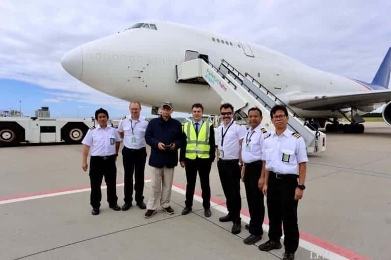 B747-400F für Luftfahrt ohne Grenzen fliegt in Nordirak