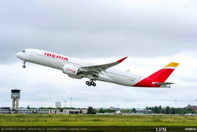 Verbesserter Airbus A350 XWB bei Iberia gelandet