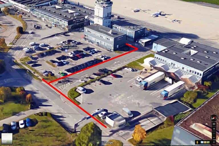 Tiefbau am Flughafen Innsbruck: Zufahrt eingeschränkt