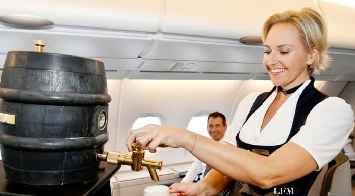 O‘zapft is‘ an Bord der Lufthansa mit Bier vom Fass