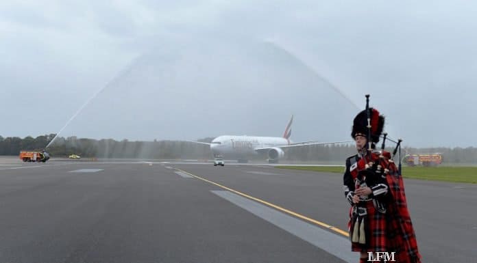 Emirates B777 jetzt auch in Edinburgh