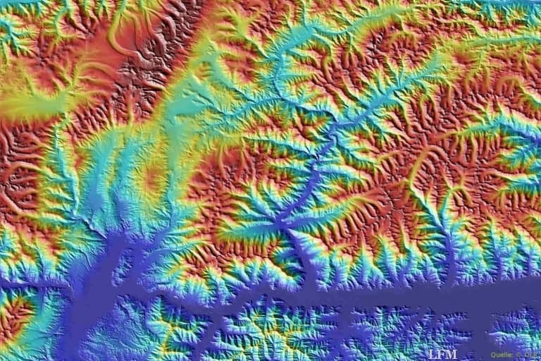 Erde in 3D: DEM mit 90-Meter Auflösung kostenlos
