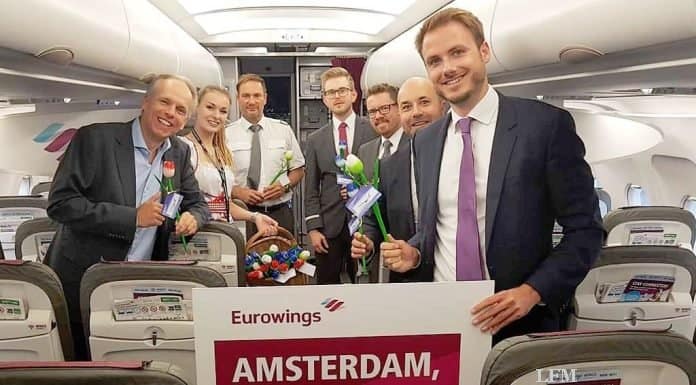 Eurowings feiert fünf Jahre Amsterdam Schiphol