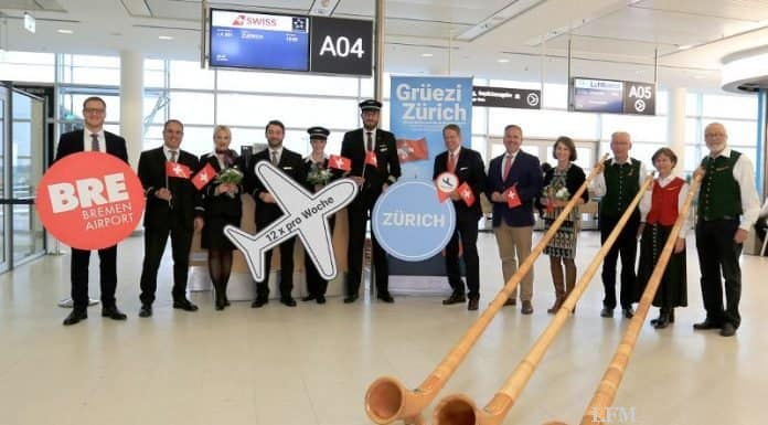 CS300 von SWISS bringt Bremer nach Zürich