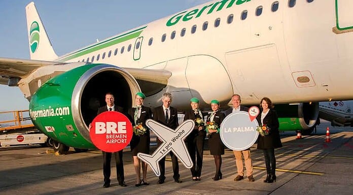 Germania steuert ab Bremen auch La Palma an