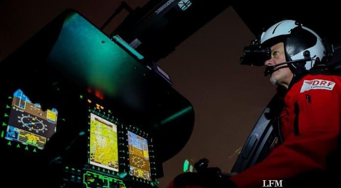 Rettungshubschrauber über Bautzen auch im Nachtflug
