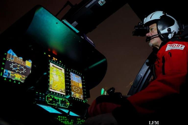 Rettungshubschrauber über Bautzen auch im Nachtflug