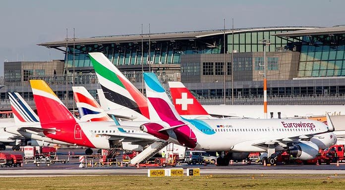 Flugrückgang am Hamburg Airport 2018