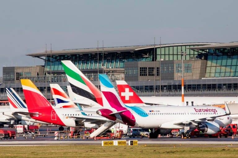 Flugrückgang am Hamburg Airport 2018