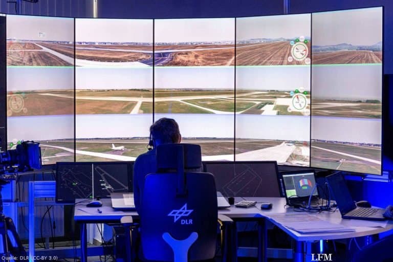 Fluglotsen im Remote Tower bewältigen Multiple Mode