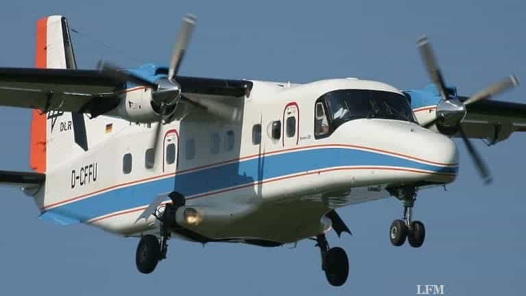 Do 228-212 startet für Luftbilder von den Hochwassergebieten