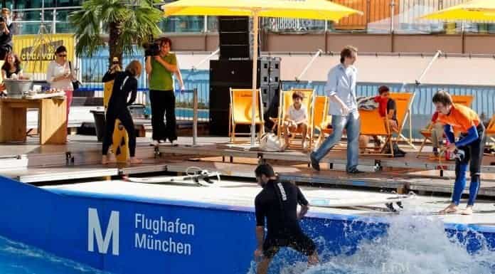 Surf-Camp und Europameisterschaft auf Münchner Flughafen-Welle