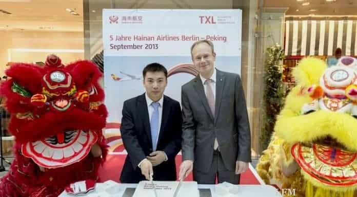 Hainan Airlines und BER feiern fünf Jahre Berlin-Peking