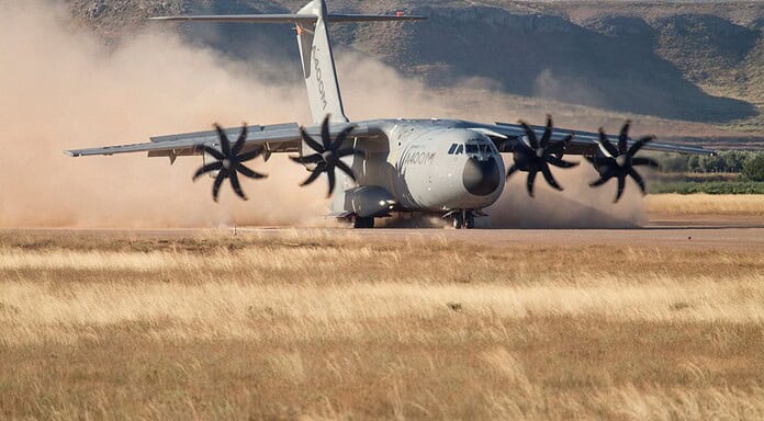 A400M meistert auch Schotter-Pisten