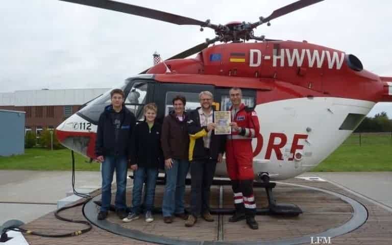 Rettungshubschrauber auf Föhr bekommt Spende