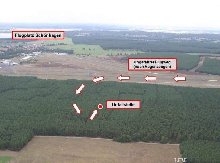Aquila-Absturz im Wegdrehen nach Start