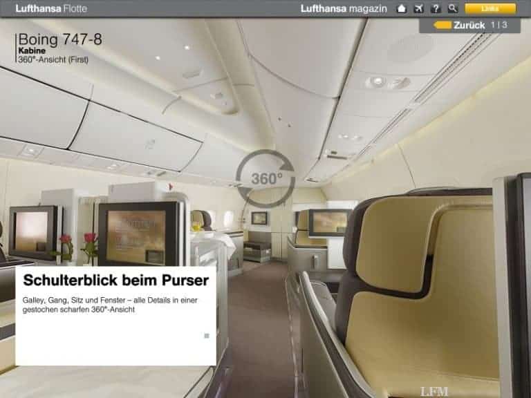 App für virtuellen Rundgang durch Lufthansa-Flotte