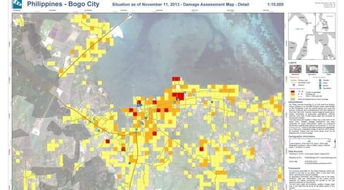 Satelliten-Karten des DLR helfen THW auf den Philippinen