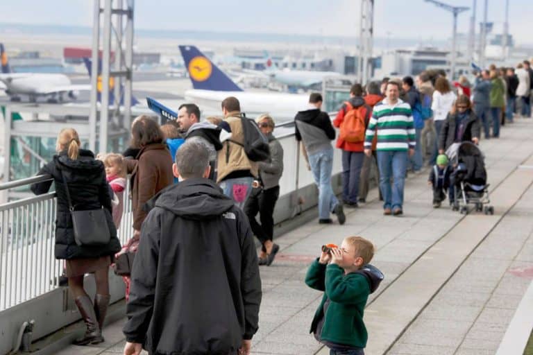 Fraport-Besucherterrasse im Winter geöffnet