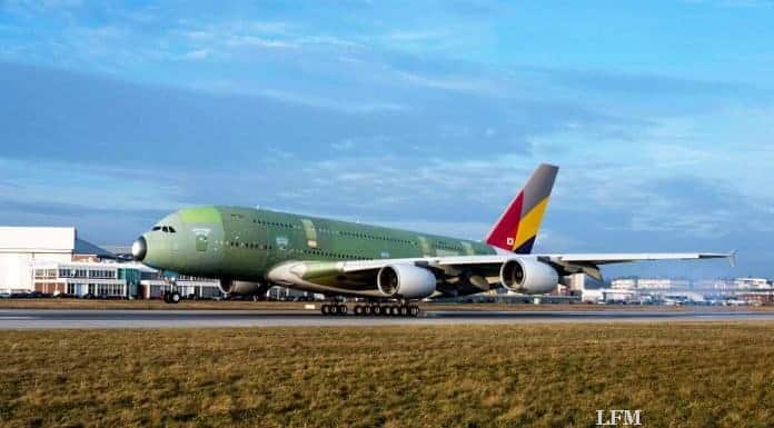 Jungfernflug des ersten Airbus A380 für Asiana Airlines