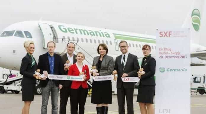 Germania fliegt Route Berlin – Skopje