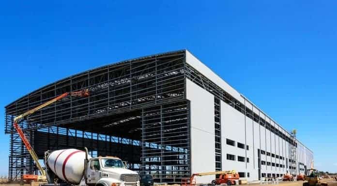 Airbus-Werk in Alabama, USA: Hangar vor Fertigstellung