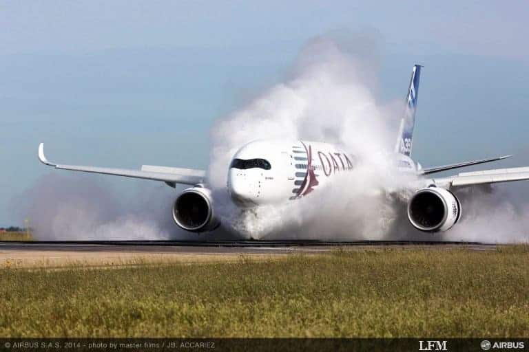 Airbus A350 besteht Wet Runway Tests