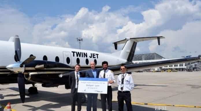 Twin Jet nimmt Verbindung Stuttgart – Lyon auf