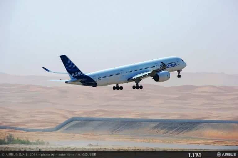Airbus A350 XWB für Hitze-Tests in der Wüste