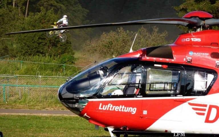 Hubschrauber Christoph 11: Einsatz 23.000 an der Motocross-Strecke
